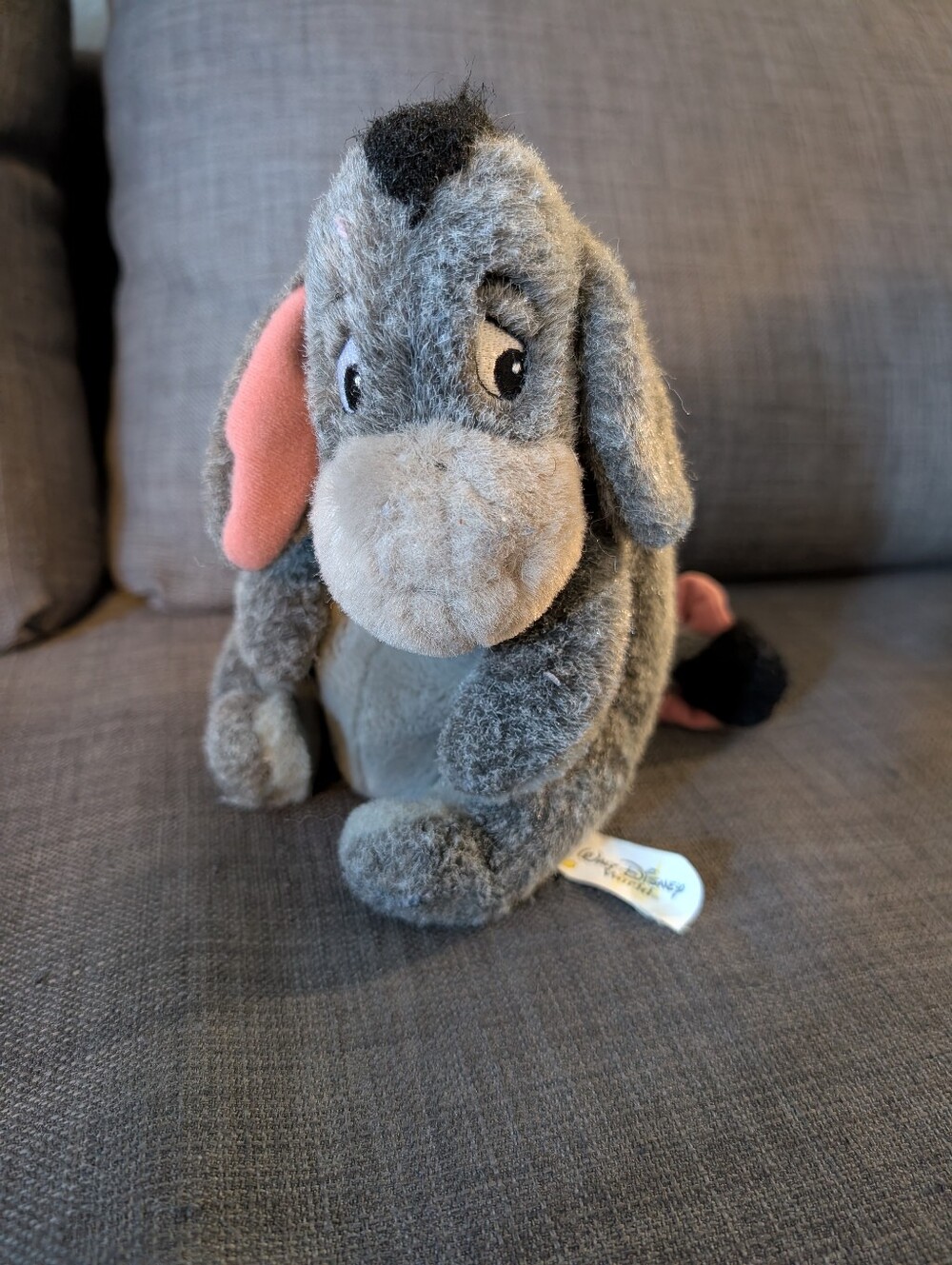 Vintage 1980 Walt Disney world Eeyore with detachable tail stuffy!